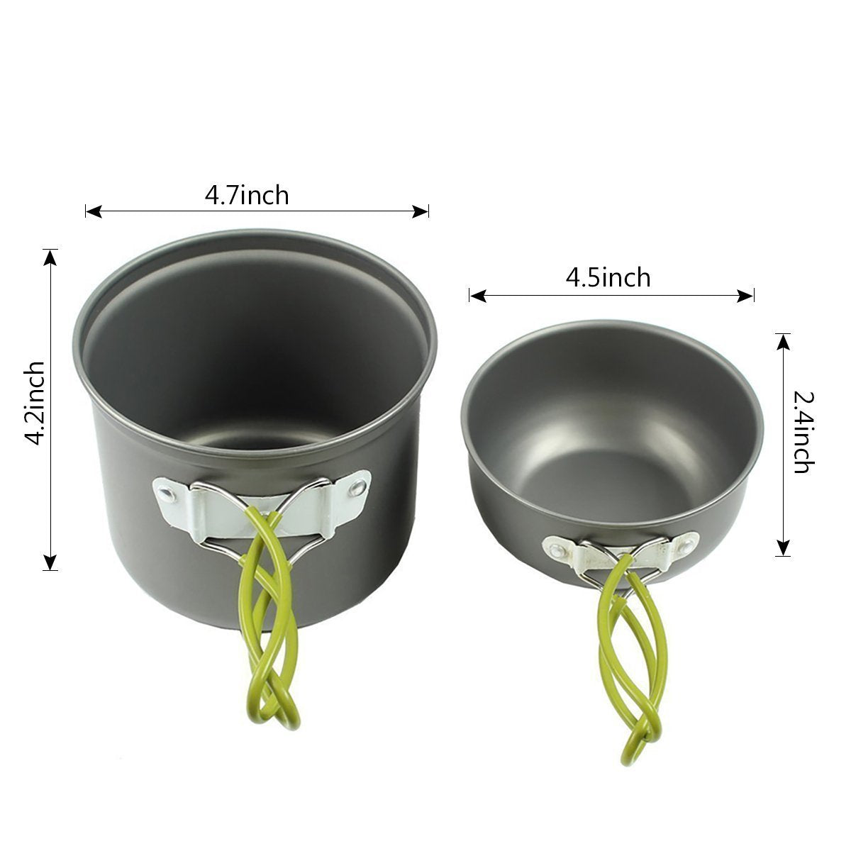 16 Pces Camping Cookware Stove Mess Kit, Cooking Pot Pan Bowl, Mini Stove, Stainless Steel Cup, Knife Fork Spoon Set for Backpacking, Camping Hiking and Picnic