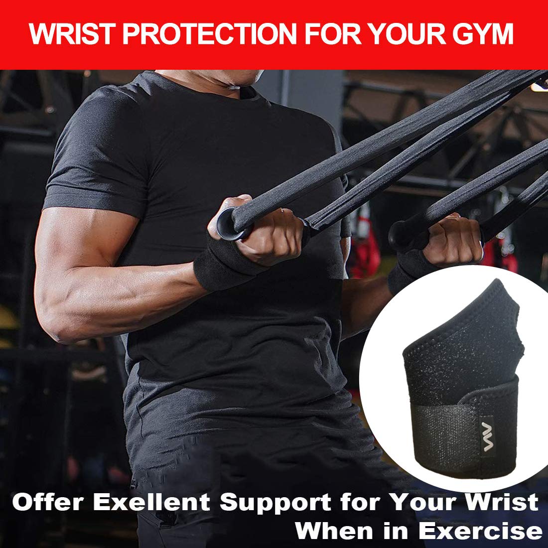 2Pack Carpal Tunnel Wrist Brace , Wrist Support Brace Adjustable Wrist Strap Reversible Wrist Brace for Sports Protecting/Tendonitis Pain Relief/Carpal Tunnel/Arthritis-Right&Left