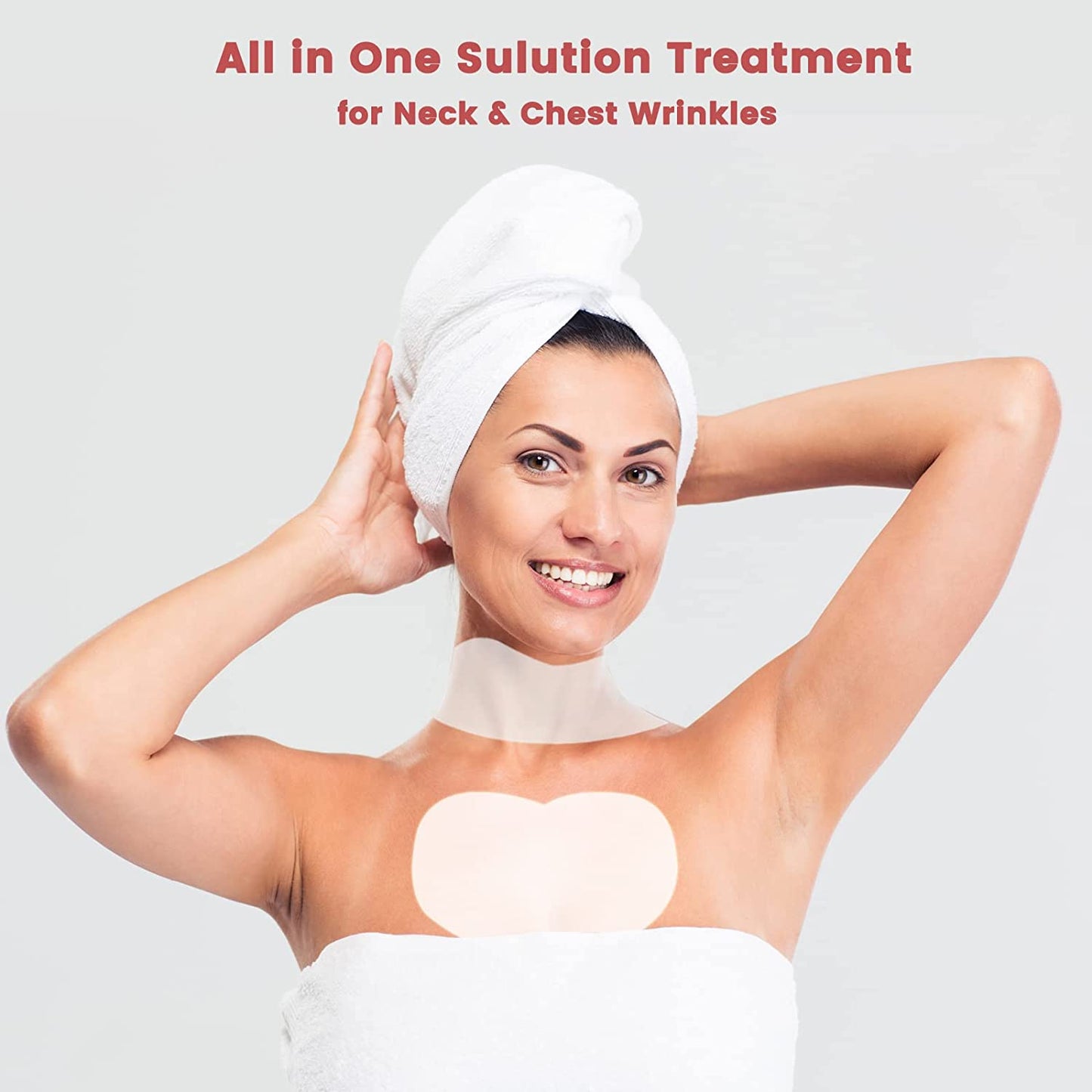 Chest Wrinkle Pads – Decollete Anti Wrinkle Chest Neck Pads - Set of 2 Silicone Chest Pad and 1 Anti Wrinkle Neck Pad