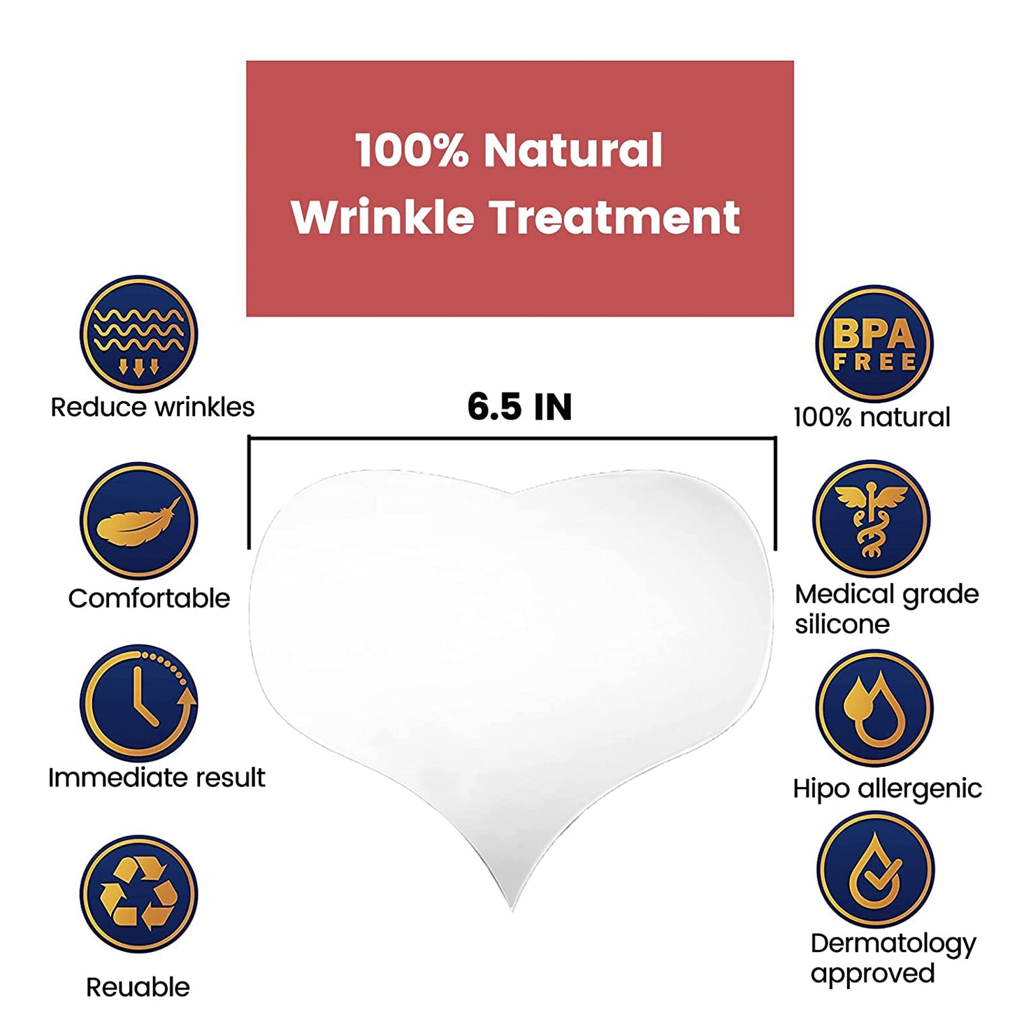 Chest Wrinkle Pads – Decollete Anti Wrinkle Chest Neck Pads - Set of 2 Silicone Chest Pad and 1 Anti Wrinkle Neck Pad